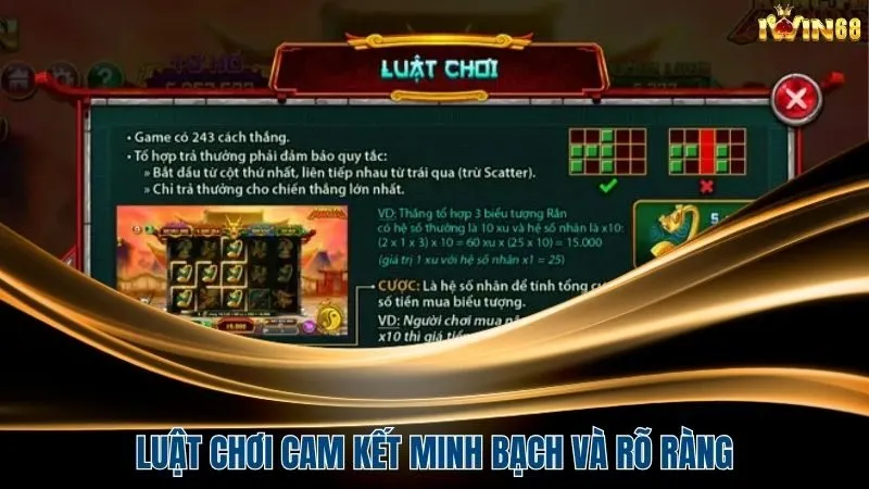 Luật chơi của game vô cùng dễ hiểu khi chỉ xoay quanh 5 cuộn cùng với 3 dòng cược